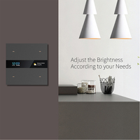 2025 Interrupteur Mural Intelligent Sans Fil Zigbee Golden Security Tuya avec Écran LCD Compatible Alexa et Google Home M8