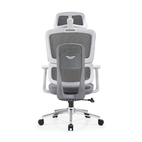 Chaise de bureau ergonomique exécutive moderne en tissu maillé, pivotante, confortable, avec support lombaire réglable, vente en gros personnalisée
