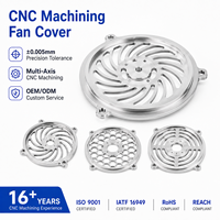 Cache-ventilateur CNC sur mesure en alliage d'aluminium, usinage CNC, tournage, pièces de précision, équipement de refroidissement