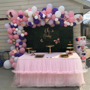 Jupe de Table Tutu pour Rectangle T ou rond fête de mariage anniversaire jupe de Table plissée - Product Image 6