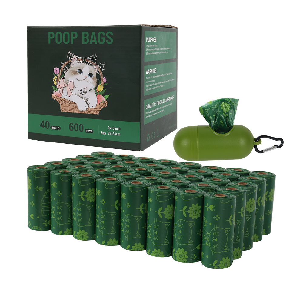 Chat vert 40 rouleaux + distributeur/boîte