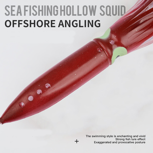 WEIHE 31cm 67g Leurre souple de pêche en mer en forme de pieuvre creuse pour la pêche en haute mer, sur la plage, en rivière et en ruisseau, pour la dorade - Product Image 3