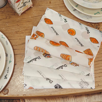 Papier d'emballage alimentaire biodégradable personnalisé avec impression de logo sur mesure, résistant à l'huile et à la graisse, en bois vierge