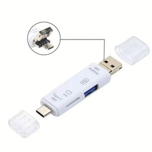 5 in 1 Multifunction Type C <b>Micro</b> <b>USB</b> to <b>USB</b> OTG <b>USB</b> 2.0 TF Card Reader <b>Adapter</b> Type-C Flash Drive <b>Adapter</b> for Android Computer - Product Image 6