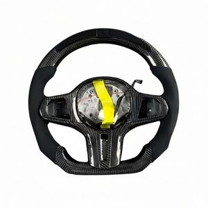 Volante personalizado de fibra de carbono forjada y cuero Alcantara para <span class=keywords><strong>BMW</strong></span> CS G M F 2 3 4 5 6 G20 F20 E92 F30 F32 E87 E91 sin airbag - Product Image 4