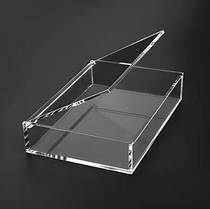 Boîte d'affichage personnalisée en acrylique écologique moderne transparente avec couvercle boîte-cadeau de revêtement UV exclusive transfrontalière - Product Image 1