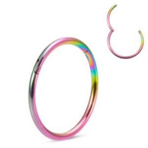 Anneau sans filetage en titane F136 pour piercing nez, lèvre, téton, bijou corporel en métal pur de forme circulaire pour piercing tendance - Product Image 3