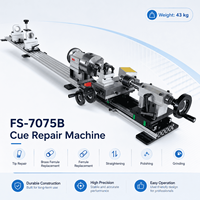 FS-7075B Torno para tacos de billar 110V/220V, mandril de 32mm, riel único, máquina para tacos de billar y snooker