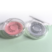 H006 Boîtier vide compact pour poudre de faux cils, emballage rond 59MM, mono-couche, pour poudre et fard à joues