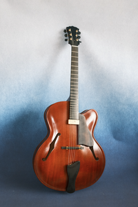 <span class=keywords><strong>Guitarra</strong></span> Eléctrica Profesional Hecha a Mano por Yunzhi Luthier, 17 Pulgadas, Mástil de Arce, Cuerpo Hueco de Abeto Sólido, Violín con Tapa Arqueada, <span class=keywords><strong>Guitarra</strong></span> de Jazz - Product Image 4