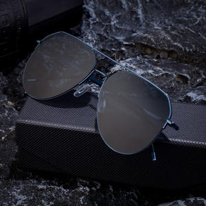 Nouvelles lunettes de soleil Aviator pour hommes, verres polarisés en nylon, protection UV400, conduite, pêche, design tendance, monture noire - Product Image 5