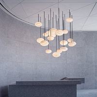 Lámpara Colgante de Techo Personalizada con Diseño de Globos, Candelabros de Alabastro, Decoración Creativa de Bolas de Mármol para Dormitorio y Sala de Estar