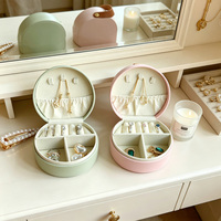 Mini Organisateur de Bijoux Portable – Boîte de Rangement de Voyage pour Boucles d'Oreilles, Colliers et Bagues – Étui à Bijoux en PU pour Sac à Main