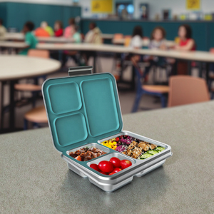 Contenitore per Pranzo in Acciaio Inox 2025 Personalizzato per Bambini e Adulti, 3 Scomparti, Senza BPA, Ermetico, Ecologico, Durevole, Adatto al Congelatore - Product Image 2