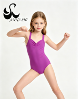 Leotardo de Ballet con Tirantes para Mujer/Niña, Body de Danza Elástico con Cintura Ajustable, Ropa de Danza Profesional para Gimnasia