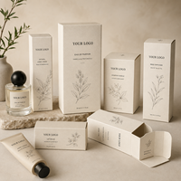 Boîte d'emballage de produits de beauté de luxe avec logo personnalisé, boîte en papier recyclable pour lotion, huile essentielle, emballage de sérum pour soins de la peau