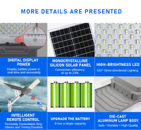 Lampe solaire de rue tout-en-un à LED extérieure IP65 étanche à haute luminosité alimentée par énergie solaire, éclairage de rue chinois