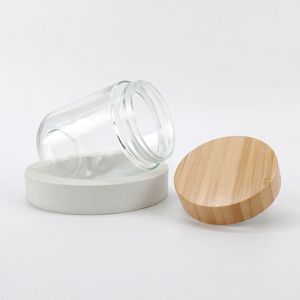 Pot en verre transparent hermétique de 500 ml pour la cuisine, le café, le thé, les épices et les produits en vrac, avec couvercle en bambou naturel - Product Image 4