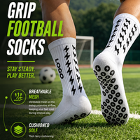 Nouvelles chaussettes de sport tricotées antidérapantes personnalisées, respirantes, avec grip antidérapant pour le sport en plein air, l'entraînement au football.