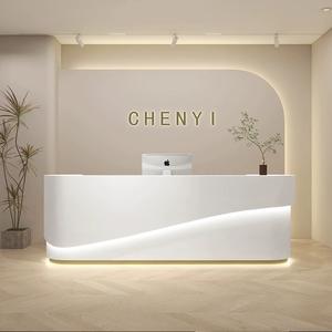 Front Desk in marmo modello azienda cassiere Front Desk Reception consultazione di benvenuto <span class=keywords><strong>bancone</strong></span> <span class=keywords><strong>Bar</strong></span> personalizzazione - Product Image 2