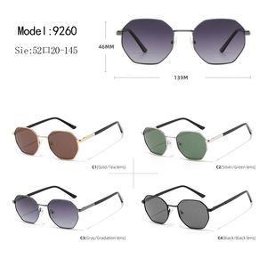 Gafas de Sol Unisex con Marco Metálico Octagonal, Lentes Marrones, Protección UV400, Estilo Moderno para Adultos - Product Image 3