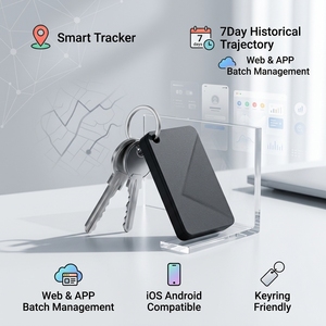 Traceur d'objets, gestion par lots d'actifs (entrepôts, <span class=keywords><strong>colis</strong></span>, conteneurs), compatible porte-clés, historique de trajectoire sur 7 jours, balise anti-perte pour enfants - Product Image 1