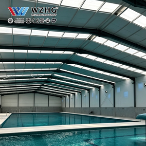Bâtiments de piscines municipales avec structures en acier préfabriquées pour la pratique du natation publique et des cours de fitness aquatique - Product Image 1