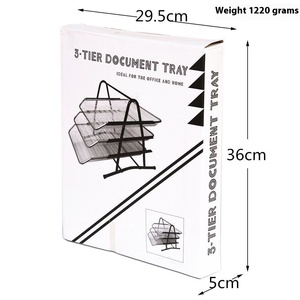 Organizador de Escritorio Simple Houseware de 3 Niveles, Apilable y Deslizable, para Documentos y Cartas - Product Image 4