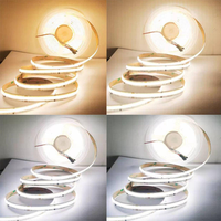 Bande LED COB d'usine 576 LED 24V WS2811 adressable, effet de poursuite et d'eau courante, blanc réglable pour la décoration intérieure et l'ambiance