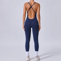 Combinaison de sport pour femme, bretelles réglables, respirante, séchage rapide, nylon et élasthanne, longueur intégrale, manches longues, combinaison de sport