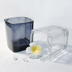 Taza de vela vacía de 200Ml de alta calidad, venta al por mayor, taza de vela perfumada de fondo grueso cuadrado a la venta - Product Image 1