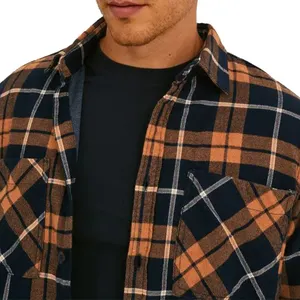 Hot bán phổ biến chất lượng tốt nhất giá rẻ biểu tượng tùy chỉnh người đàn ông flannel Áo sơ mi dài tay áo