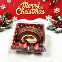 Boîtes d'emballage pour desserts, petites boîtes à gâteaux, boîtes à biscuits, boîtes jetables à emporter, boîtes cadeaux à thème de Noël, boîtes de pâtisserie, boîtes alimentaires