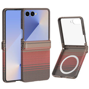 Le plus récent couvercle en Fiber de carbone PC dur antichoc avec charnière de charge magnétique étui de téléphone portable pour Samsung Galaxy <span class=keywords><strong>Z</strong></span> <span class=keywords><strong>Flip</strong></span> 7 6 5 <span class=keywords><strong>4</strong></span> - Product Image 2