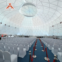 Dôme géodésique Kawagebo Kamp (KK) 35M sur mesure pour événements et expositions, serre igloo, tente de glamping de luxe pour mariages et fêtes