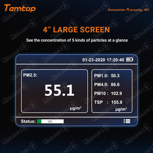 Temptop <span class=keywords><strong>Pmd</strong></span> 351 Aerosol Màn Hình Cầm Tay Bụi Hạt Truy Cập Ô Nhiễm Không Khí Màn Hình PM1.0 PM2.5 PM4.0 PM10 TSP Màn Hình - Product Image 4