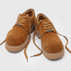 202625 <span class=keywords><strong>Scarpe</strong></span> Derby Retrò alla Moda con Punta Larga, Nuove <span class=keywords><strong>Scarpe</strong></span> da Ufficio Gialle con Suola Spessa per <span class=keywords><strong>Uomo</strong></span> - Product Image 4