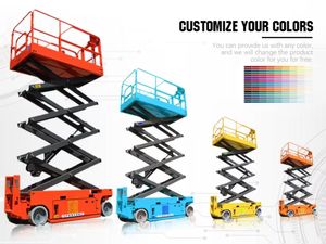 Plataforma de trabajo aéreo autopropulsada hidráulica de 320kg/350kg, camión elevador de tijera eléctrica, núcleo de Motor de mesa de 8m/12m/10M - Product Image 3