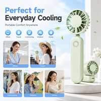 Ventilateur portable pliable léger (110g) pour femmes, hommes, étudiants – Idéal pour le quotidien et les voyages, pour un refroidissement personnel