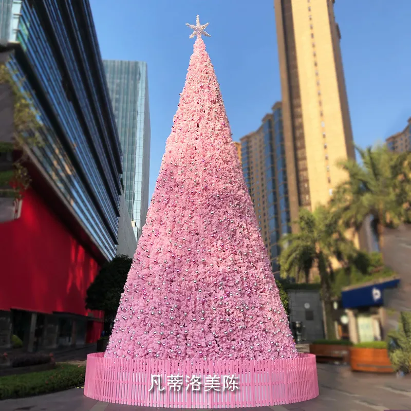 Árvore de natal com tamanho personalizado de 10m, árvore de natal, grande, para áreas externas, para centro de lojas, decoração pública, novo estilo com enfeites de estrela, 2020