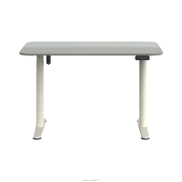 Bureau électrique réglable en hauteur gris minimaliste, table de travail ergonomique moderne en métal pour jeux et ordinateur, mobilier de bureau à domicile