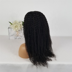 Perruque body wave brésilienne naturelle, cheveux vierges, crépus et bouclés, fait à la Machine, <span class=keywords><strong>prix</strong></span> en gros, pour femmes noires - Product Image 3