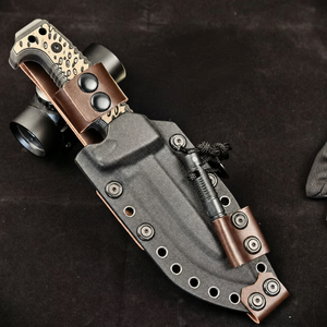 Couteau à lame fixe MBB M8 en acier DC53 robuste, manche G10, lame pleine longueur, couteau <span class=keywords><strong>de</strong></span> survie et <span class=keywords><strong>de</strong></span> chasse avec étui Kydex, allume-feu, OEM - Product Image 5