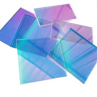 Service de découpe de feuilles acryliques irisées arc-en-ciel 1220x2440, finition holographique, épaisseur 1-40 mm pour la décoration