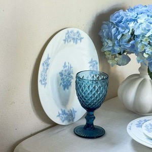 จานเซรามิคลายดอกไม้สีเขียวสไตล์วินเทจฝรั่งเศส จานของหวาน จานพาสต้า - Product Image 3