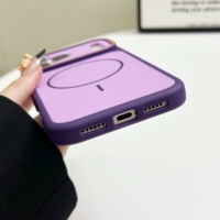 Coques de téléphone de luxe antichoc en TPU+PC avec anneau magnétique pour chargement sans fil, compatibles avec 17 Pro Max/17/16/15/14/13/12/11