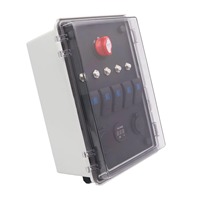 Interruptor basculante impermeable de 12V con concentrador de control y 5 indicadores, interruptor de batería de 150A para vehículos marinos, RV, camiones y barcos, protección fabricada en plástico