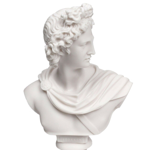 Busto de <span class=keywords><strong>Apolo</strong></span>, Estatua de <span class=keywords><strong>Dios</strong></span> <span class=keywords><strong>Griego</strong></span> Romano, Escultura de Mármol Fundido, 23 cm/9 pulgadas - Product Image 1
