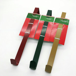 Christmas Metal <strong>Wreath</strong> <strong>Hanger</strong> <strong>Door</strong> Hooks 14inch(BSCI Factory) - Product Image 2