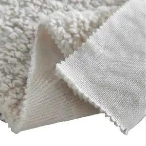 Factory 100% Recycled Polyester Yarn Dyed Knit Terry Soft Teddy Bear Sherpa Fleece Fabric For Winter Coats